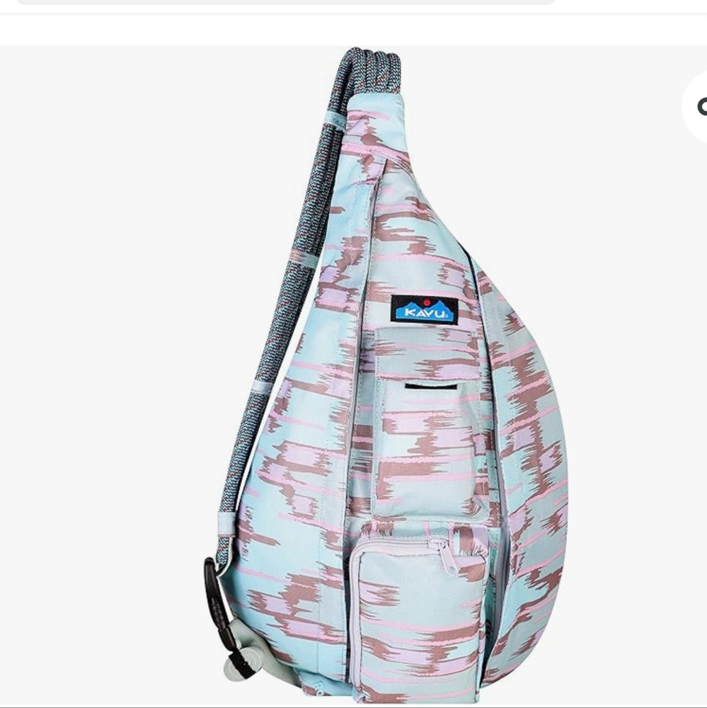 Kavu Mini Rope Sling Bag in Beach Ikat Pattern